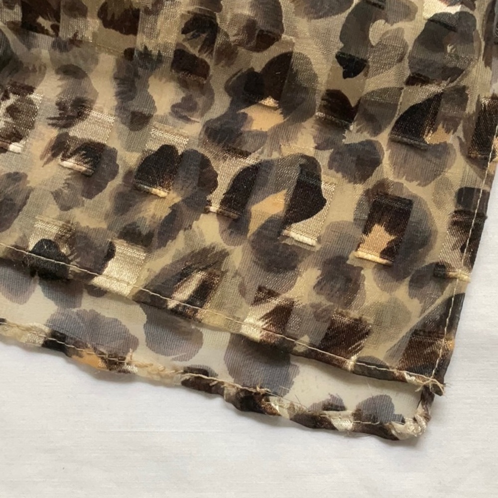 Vintage Leopard Print Scarf Narrow - Picture 8 of 8